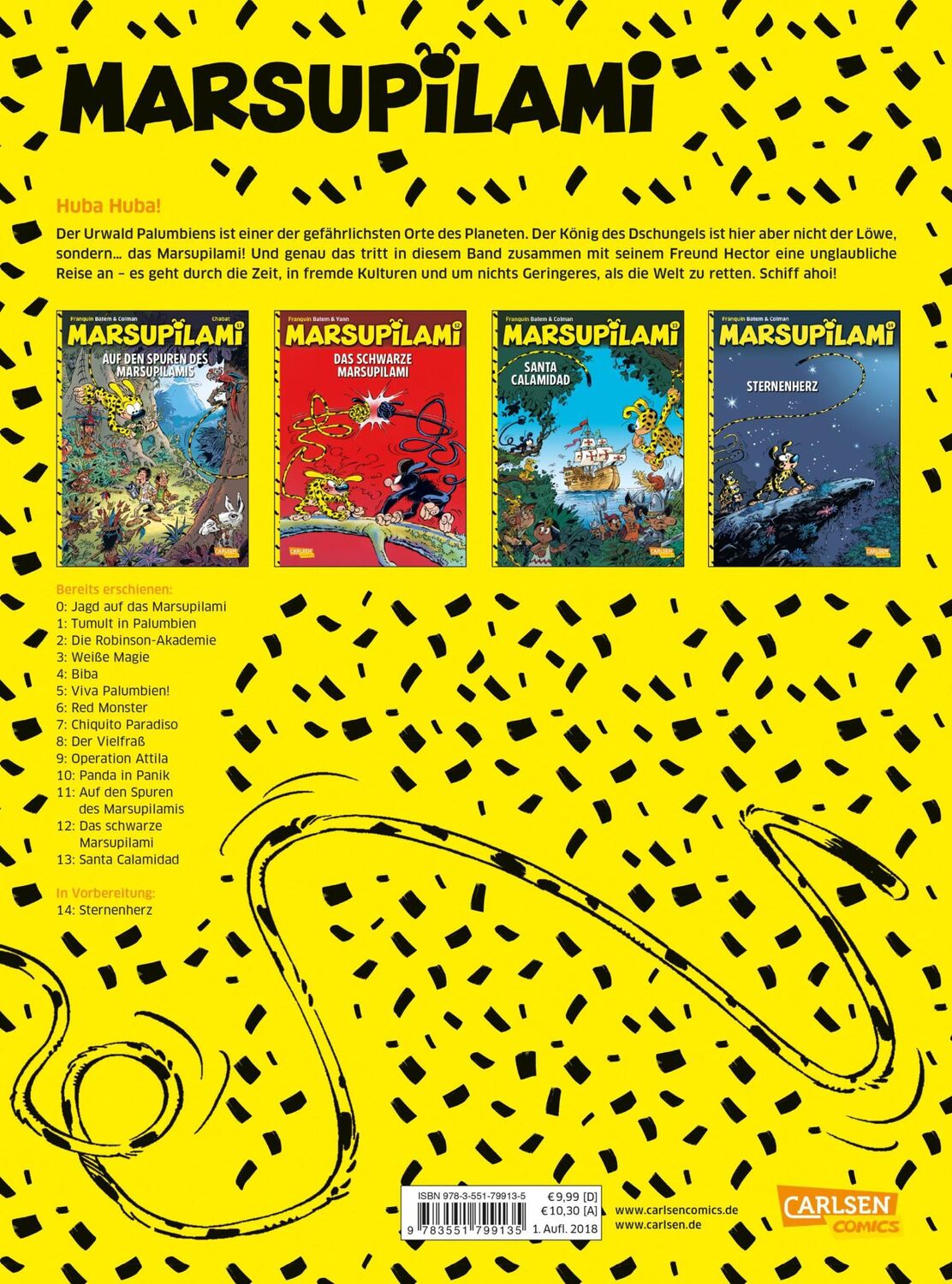 Rückseite: 9783551799135 | Marsupilami 13: Santa Calamidad | Abenteuercomics für Kinder ab 8