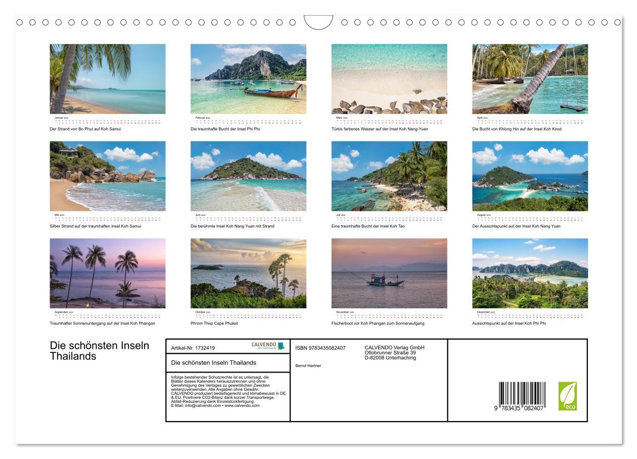 Bild: 9783435082407 | Die schönsten Inseln Thailands (Wandkalender 2025 DIN A3 quer),...