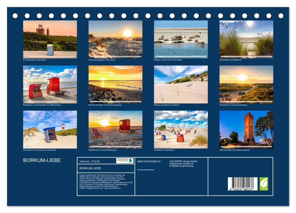 Bild: 9783435080137 | BORKUM-LIEBE (Tischkalender 2025 DIN A5 quer), CALVENDO Monatskalender