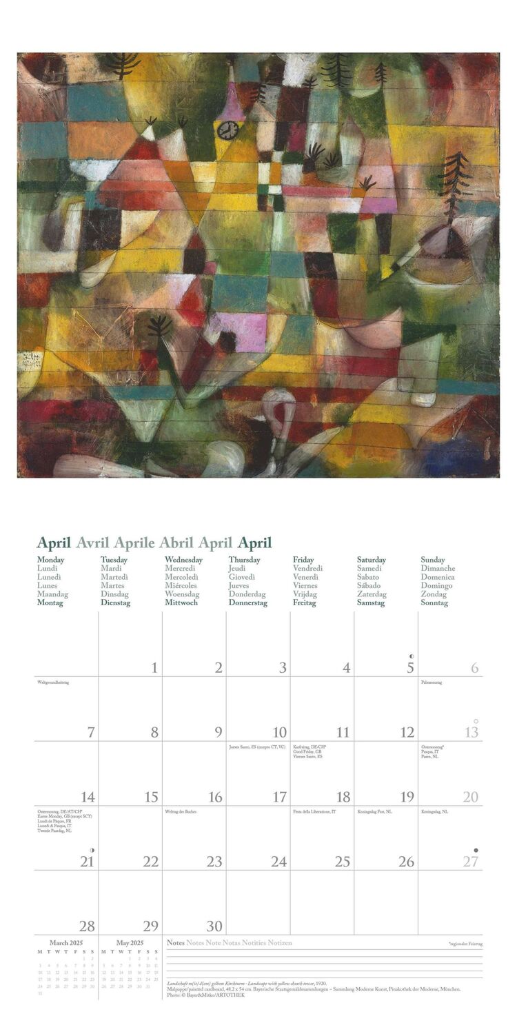 Bild: 4002725994141 | Paul Klee 2025 Broschürenkalender, 30x30cm, Wandkalender mit...