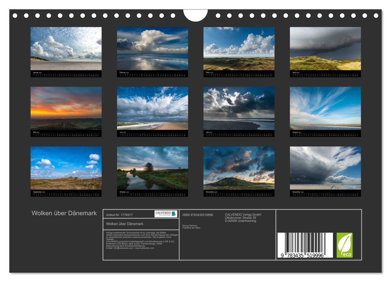 Bild: 9783435519996 | Wolken über Dänemark (Wandkalender 2025 DIN A4 quer), CALVENDO...