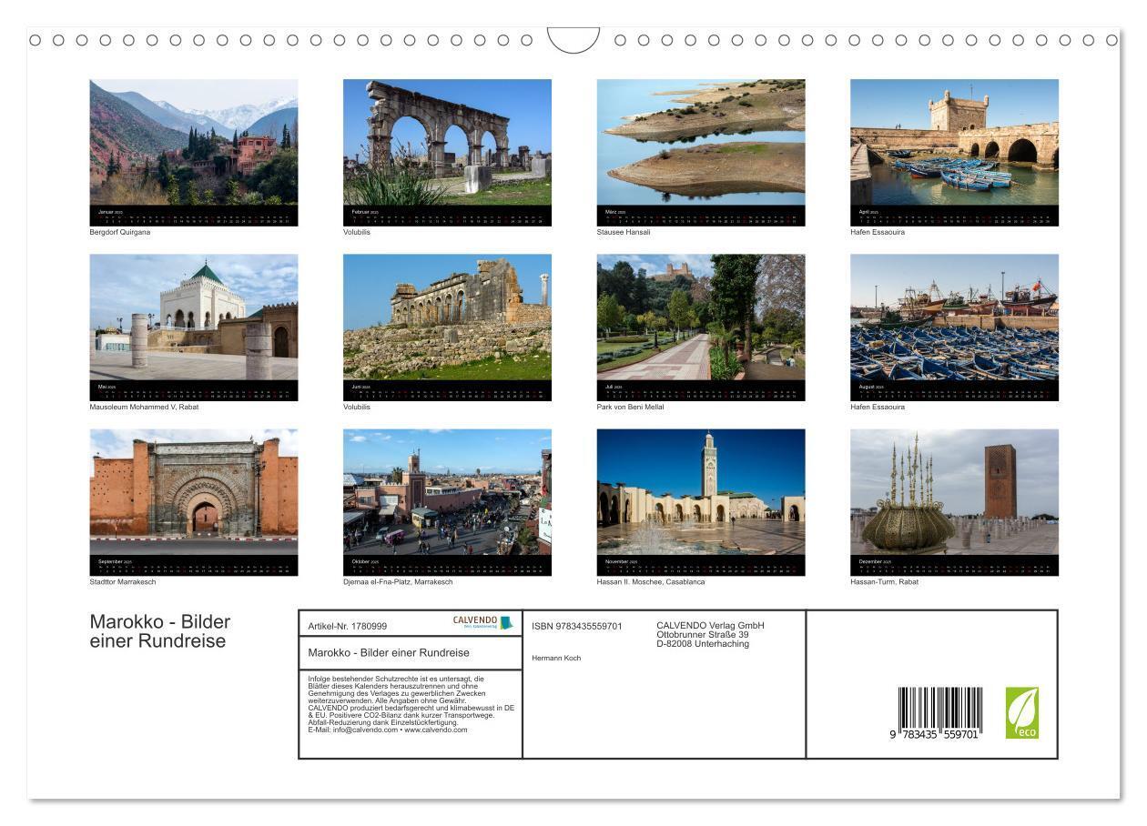 Bild: 9783435559701 | Marokko - Bilder einer Rundreise (Wandkalender 2025 DIN A3 quer),...