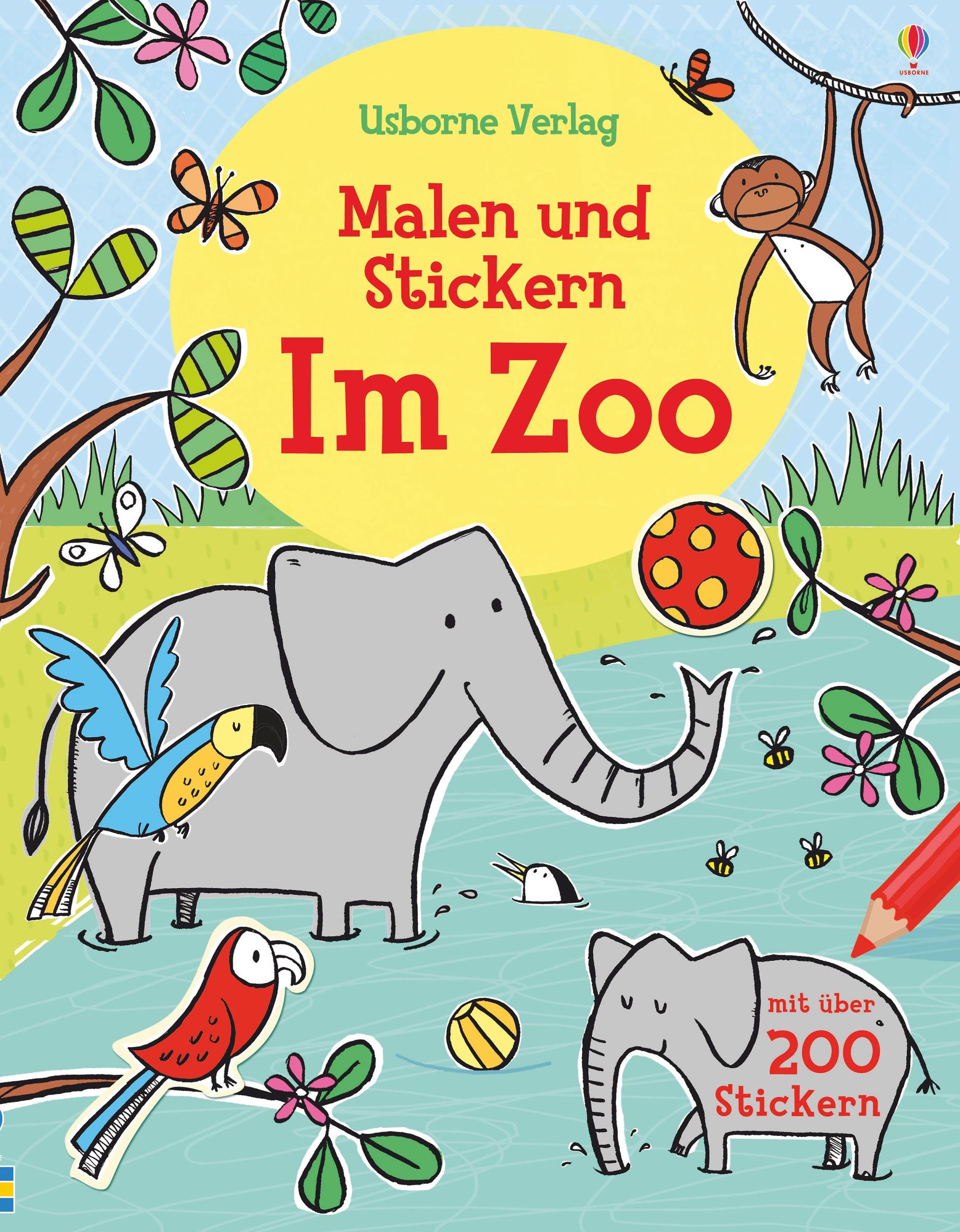 Cover: 9781782324959 | Malen und Stickern: Im Zoo | Jessica Greenwell (u. a.) | Taschenbuch