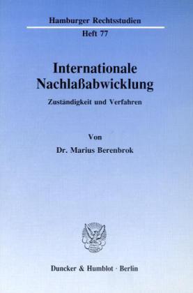 Cover: 9783428066742 | Internationale Nachlaßabwicklung. | Marius Berenbrok | Taschenbuch