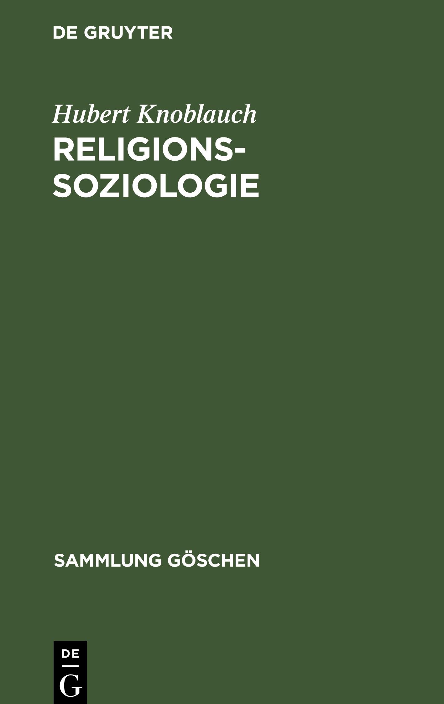 Cover: 9783110163476 | Religionssoziologie | Hubert Knoblauch | Buch | 250 S. | Deutsch