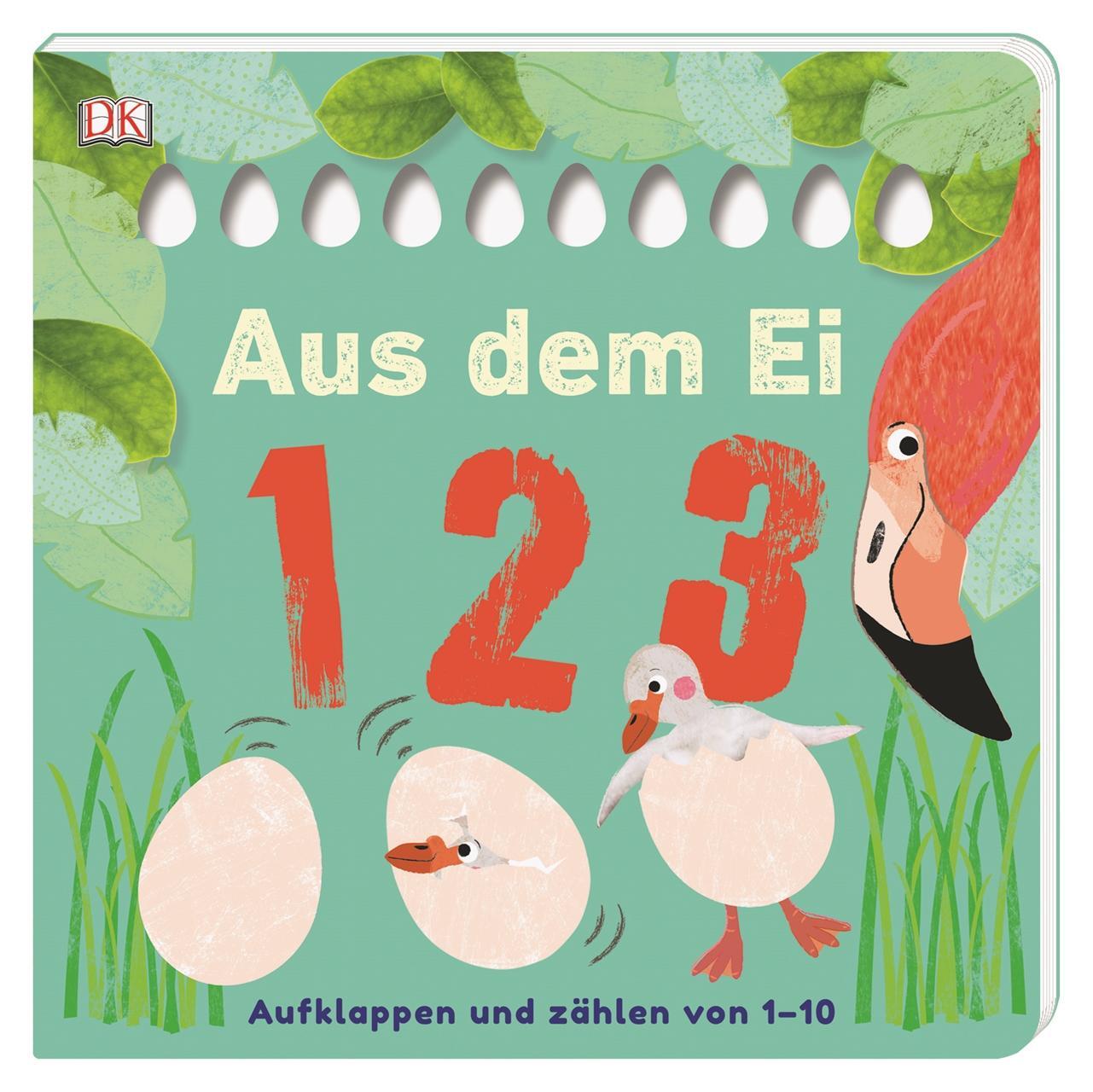 Cover: 9783831039432 | Aus dem Ei - 1 2 3 | Aufklappen und zählen von 1-10 | Sandra Grimm