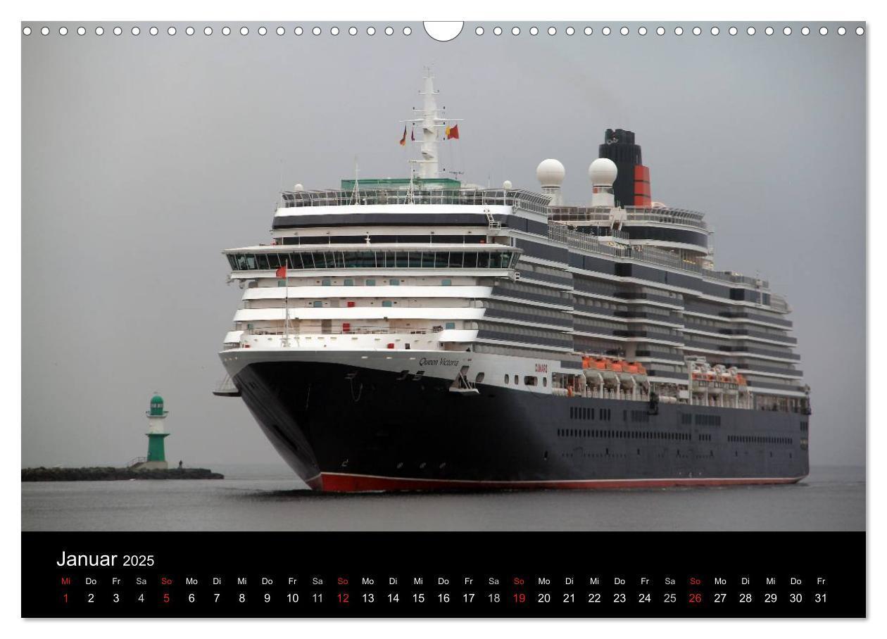 Bild: 9783435808731 | Cruiseliner in Warnemünde (Wandkalender 2025 DIN A3 quer), CALVENDO...