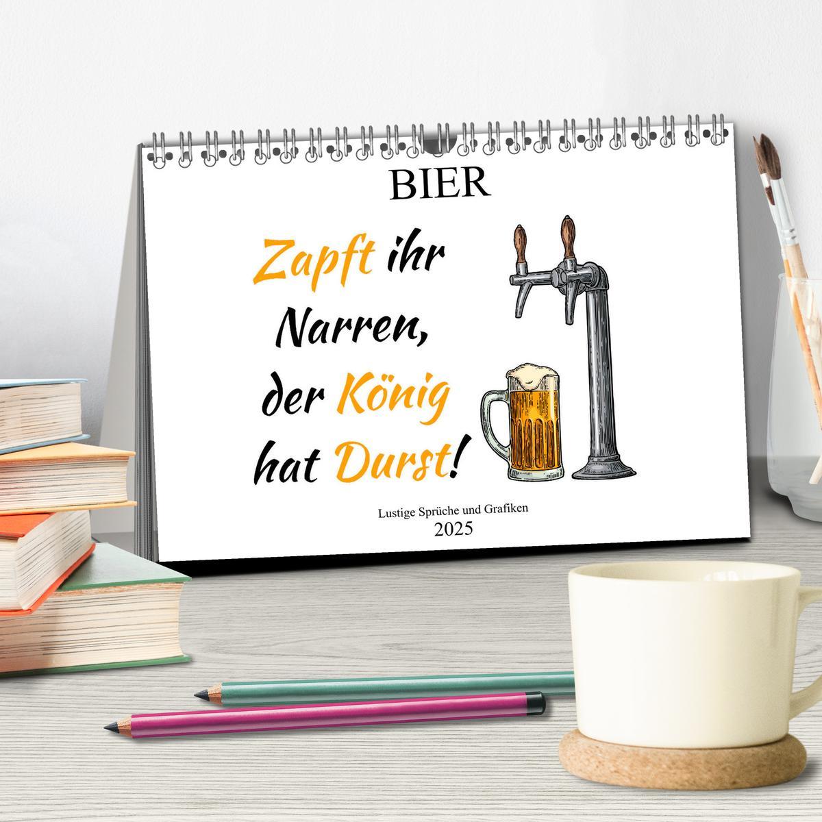 Bild: 9783435210008 | Bier - Lustige Sprüche und Grafiken (Tischkalender 2025 DIN A5...