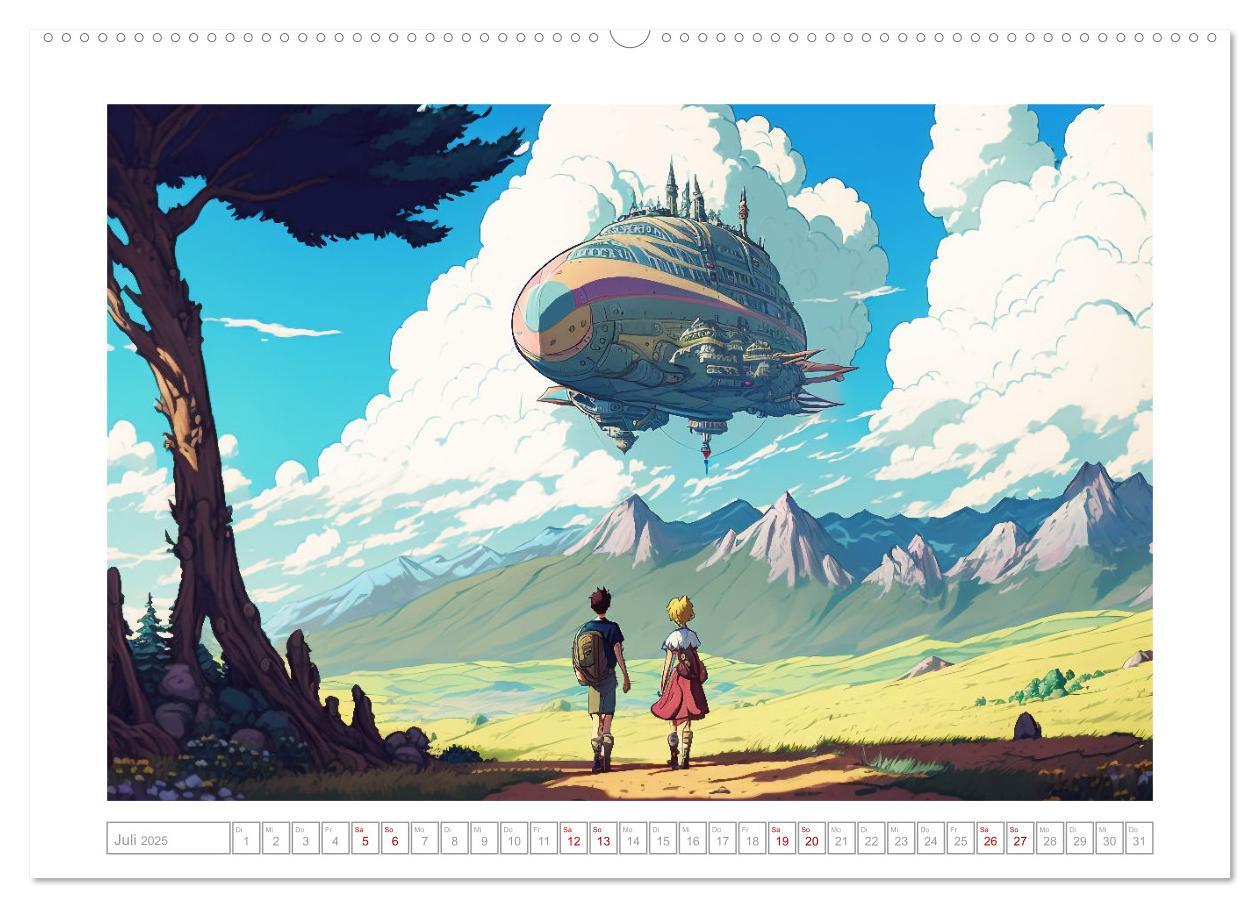 Bild: 9783383908439 | Zauberhafte Anime Welt (Wandkalender 2025 DIN A2 quer), CALVENDO...