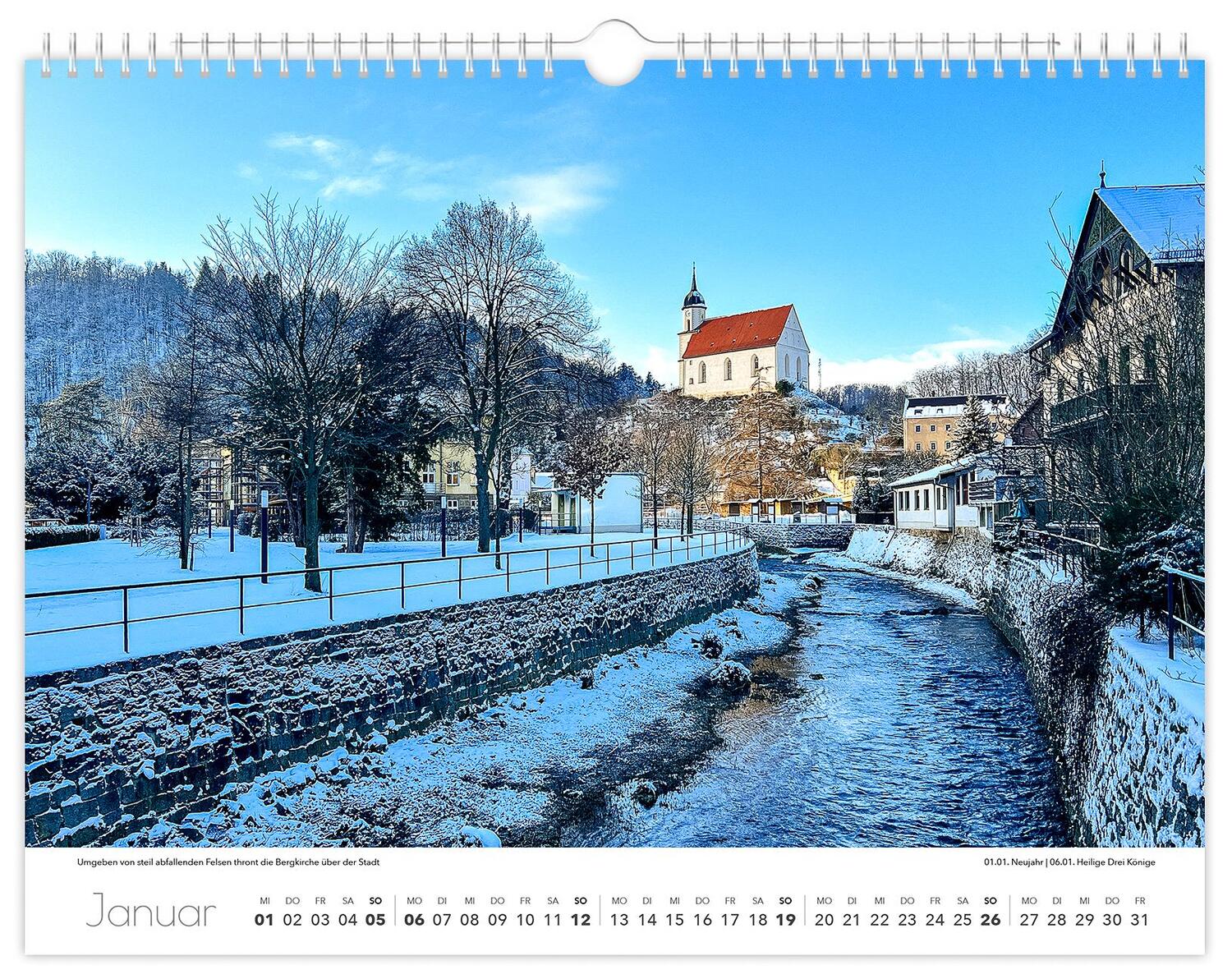 Bild: 9783910680647 | Kalender Tharandt und Umgebung 2025 | 40 x 30 cm weißes Kalendarium