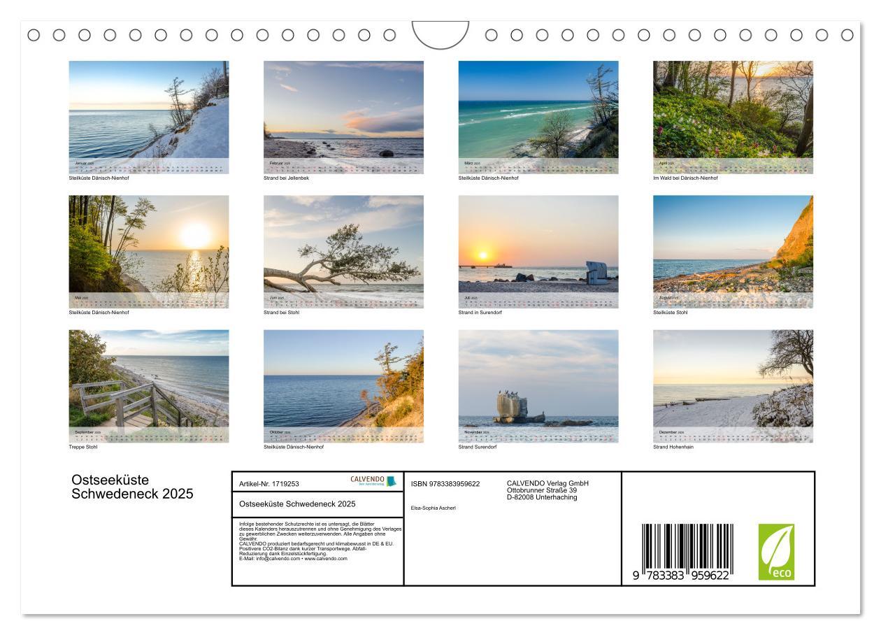 Bild: 9783383959622 | Ostseeküste Schwedeneck 2025 (Wandkalender 2025 DIN A4 quer),...