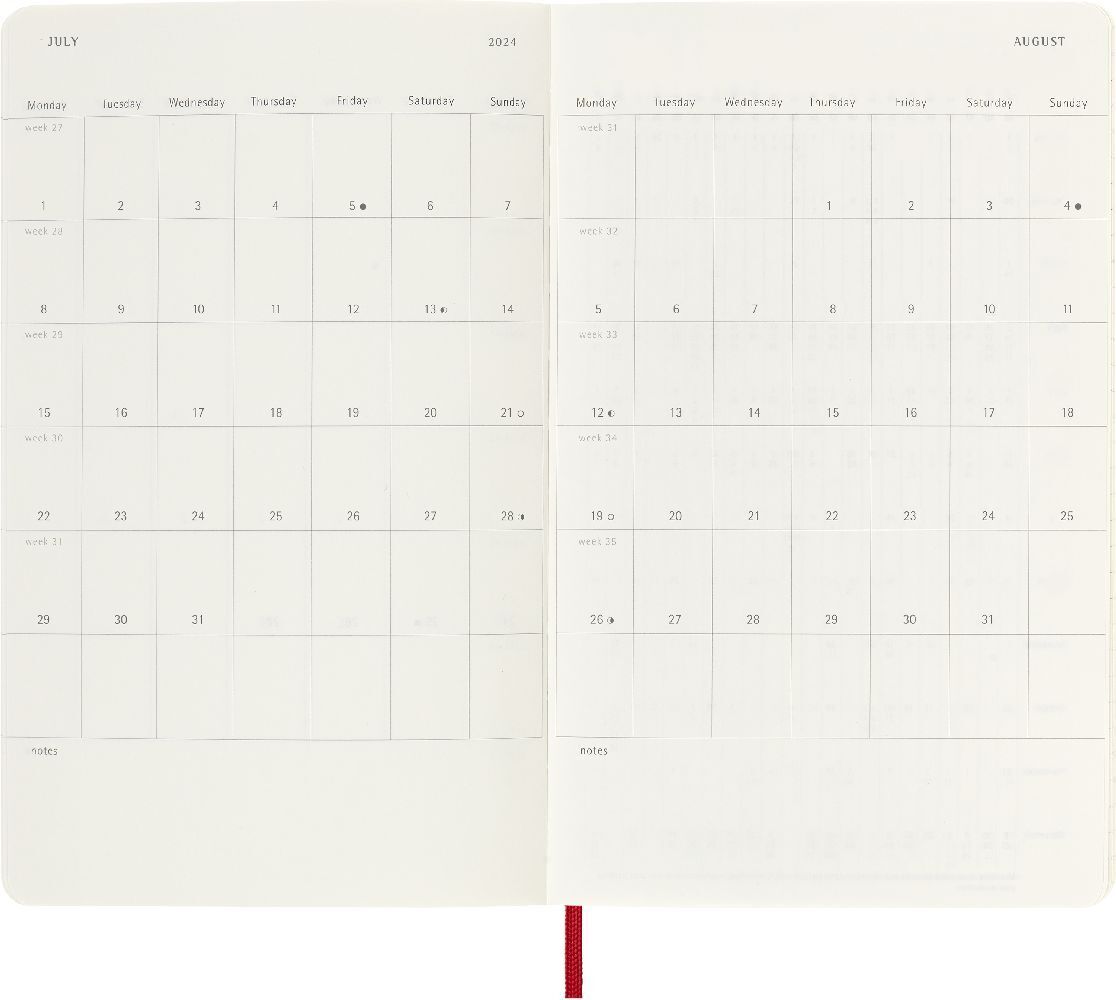 Bild: 8056598856958 | Moleskine 18 Monate Wochen Notizkalender 2023/2024, Large/A5,...