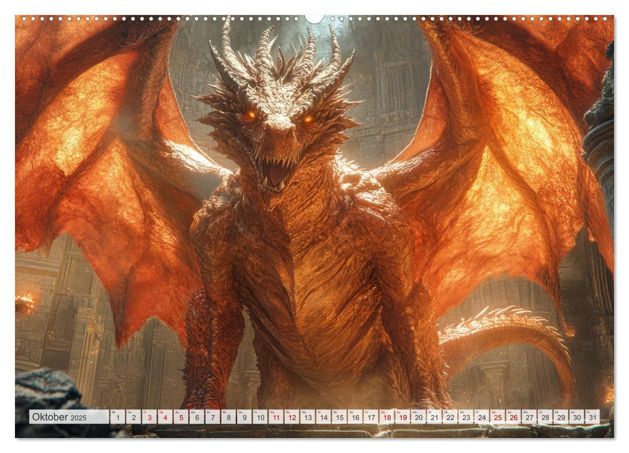 Bild: 9783457181492 | MÄCHTIGE DRACHEN Mystische Wesen (Wandkalender 2025 DIN A2 quer),...