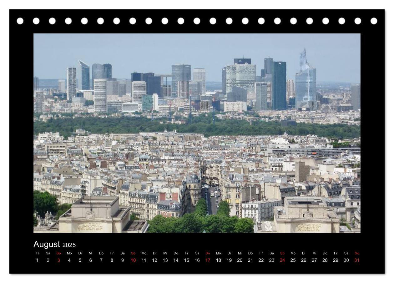 Bild: 9783435720750 | Paris von oben (Tischkalender 2025 DIN A5 quer), CALVENDO...