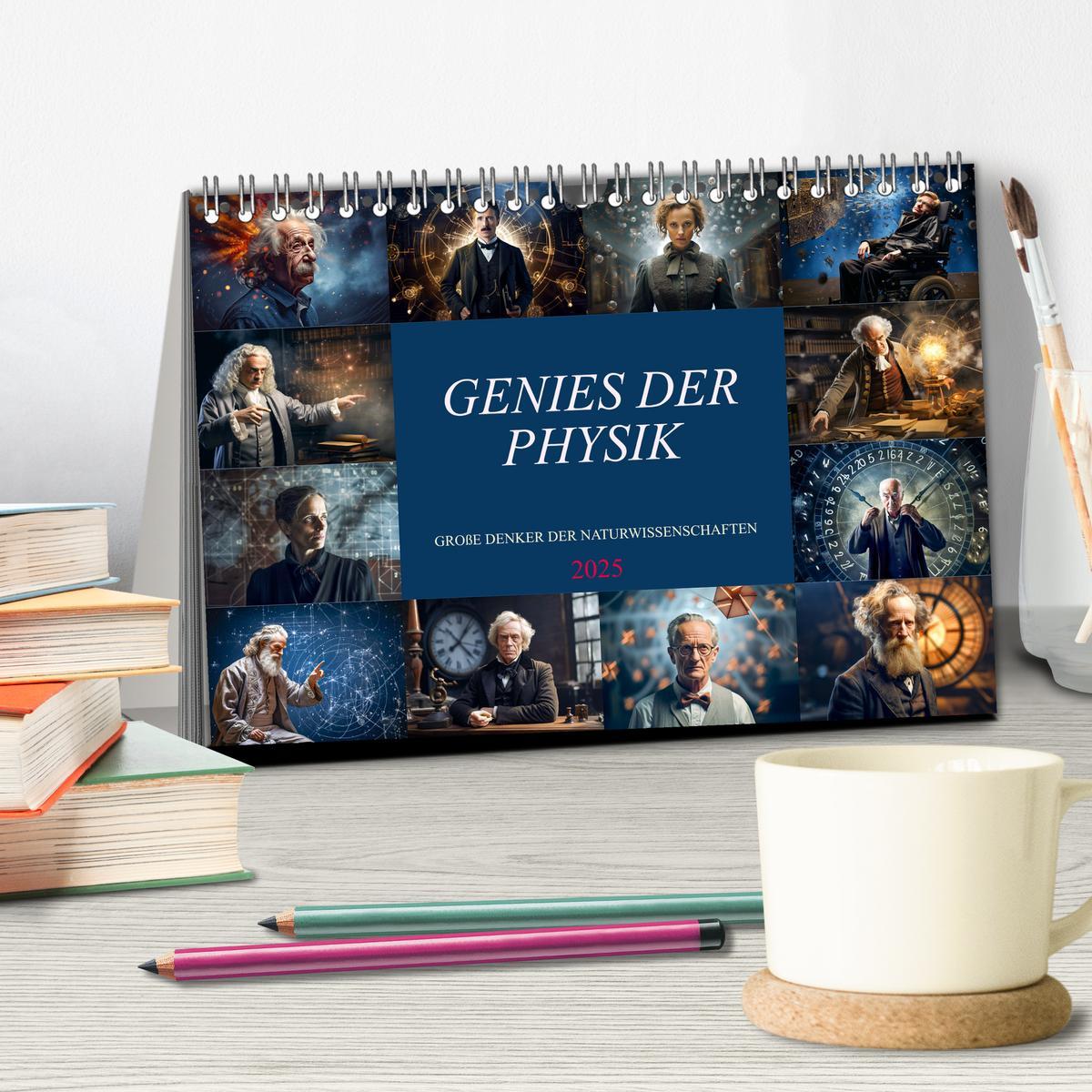 Bild: 9783383889431 | Genies der Physik (Tischkalender 2025 DIN A5 quer), CALVENDO...