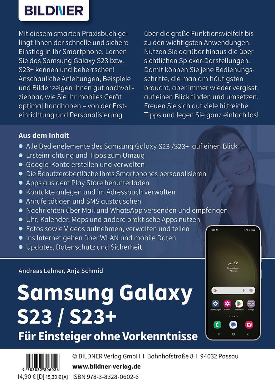 Rückseite: 9783832806026 | Samsung Galaxy S23 - alle Modelle - Für Einsteiger ohne Vorkenntnisse