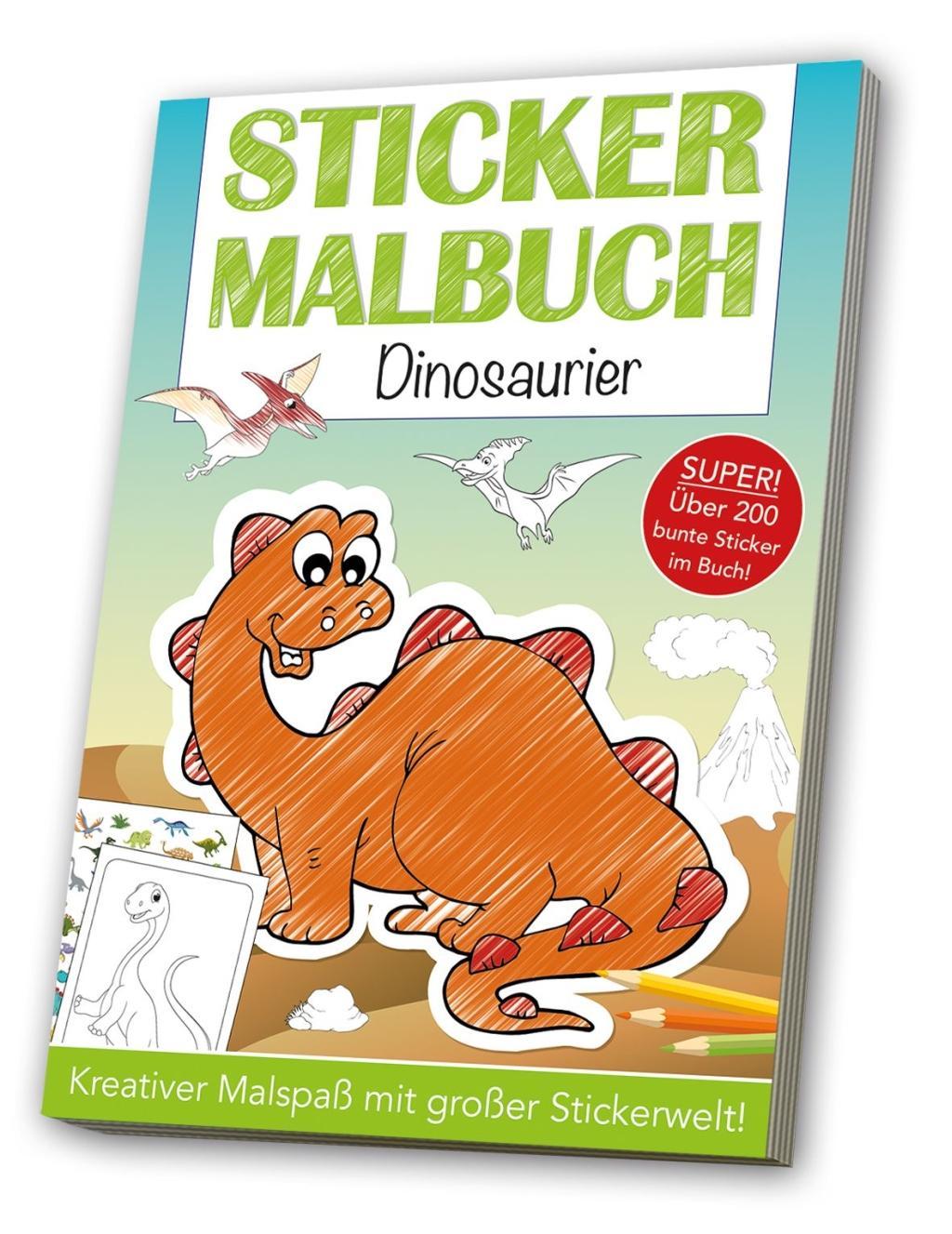 Cover: 4019393982752 | Stickermalbuch: Dinosaurier | Broschüre | 64 S. | Deutsch | 2017