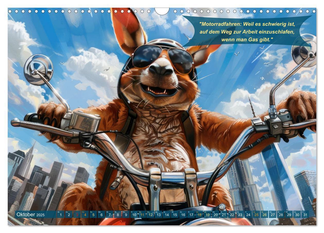 Bild: 9783457166055 | Tierisch lustige Motorradfahrer (Wandkalender 2025 DIN A3 quer),...