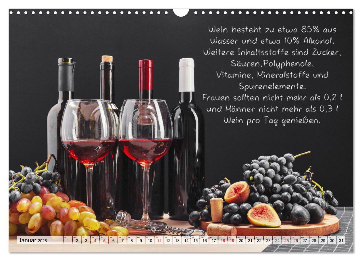 Bild: 9783435031979 | Wissenswertes über Wein (Wandkalender 2025 DIN A3 quer), CALVENDO...