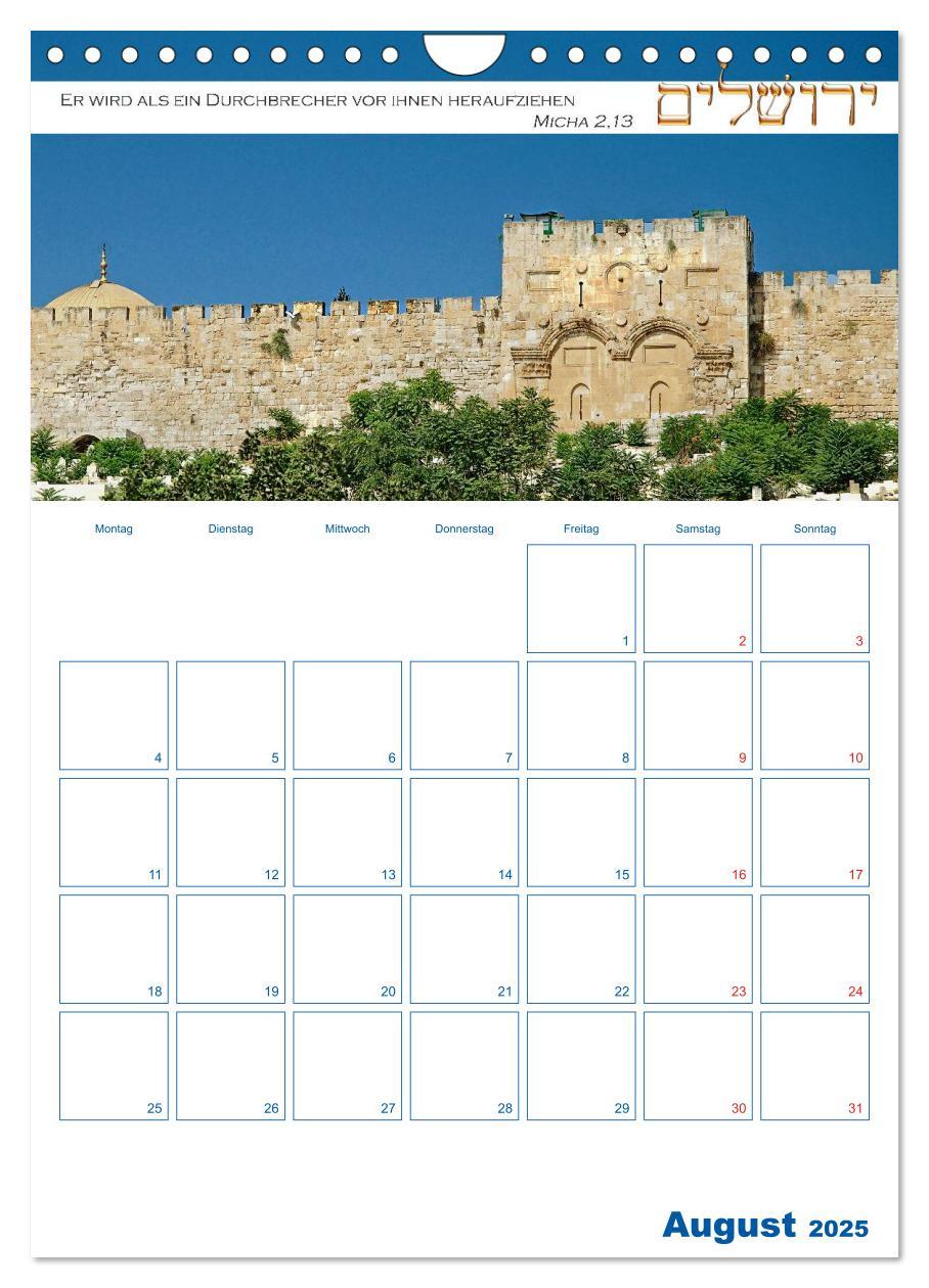 Bild: 9783457026823 | Jerusalem Kalender mit Bibelworten und Planer! (Wandkalender 2025...