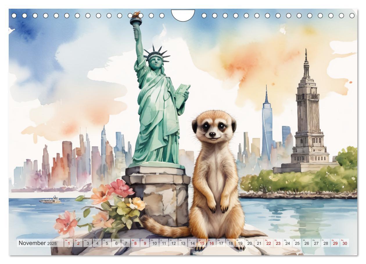 Bild: 9783383797880 | Erdmännchen in New York City (Wandkalender 2025 DIN A4 quer),...