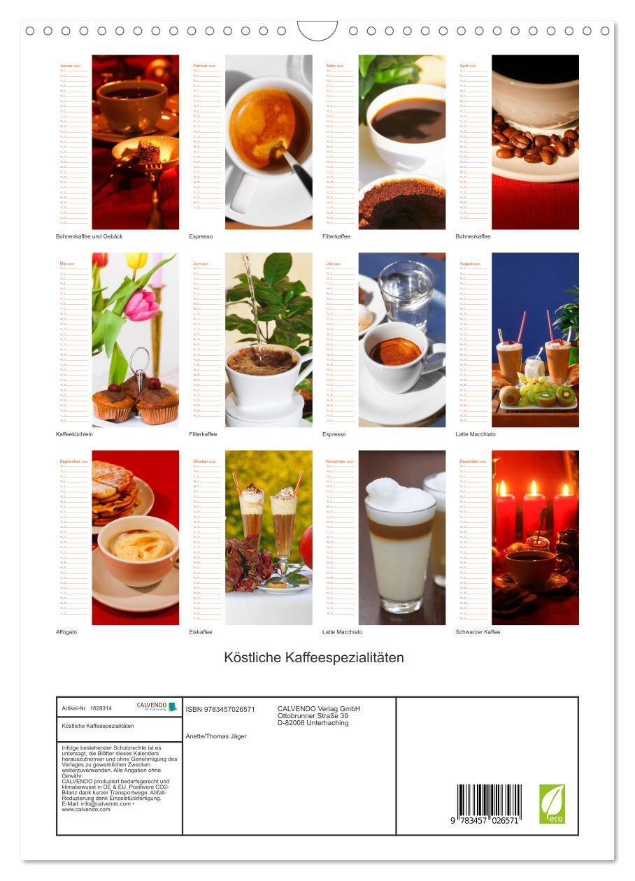 Bild: 9783457026571 | Köstliche Kaffeespezialitäten (Wandkalender 2025 DIN A3 hoch),...