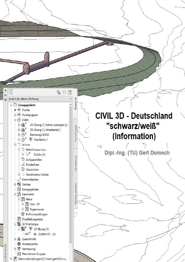 Cover: 9783748537342 | Civil 3D-Deutschland, "schwarz/weiß" (Information) | Gert Domsch