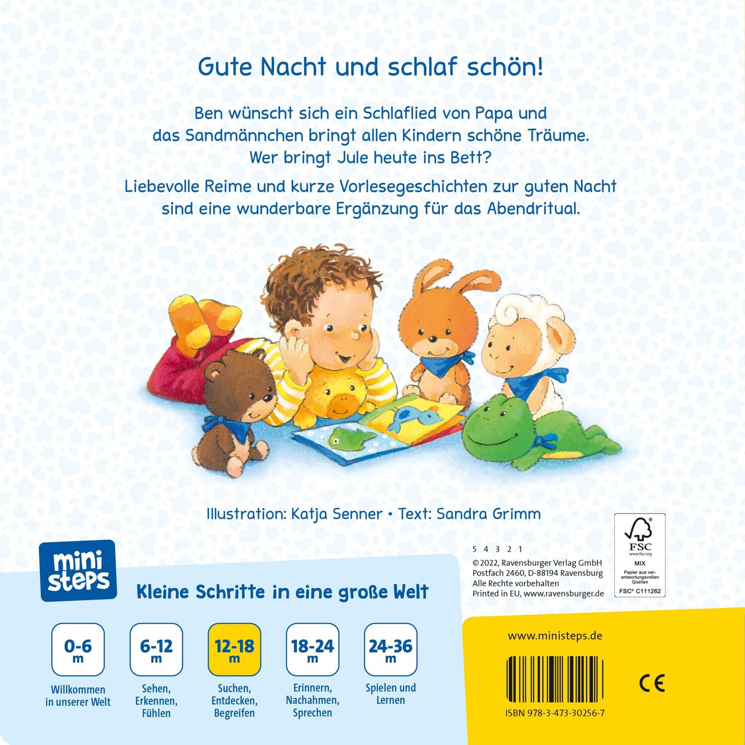 Rückseite: 9783473302567 | ministeps: Mein erstes großes Gutenacht-Buch | Ab 12 Monaten | Grimm