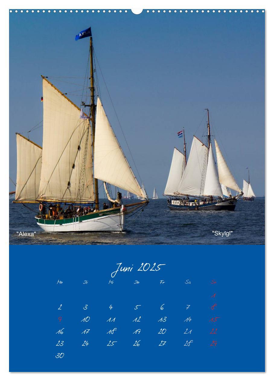 Bild: 9783457063958 | Unter Segeln (Wandkalender 2025 DIN A2 hoch), CALVENDO Monatskalender