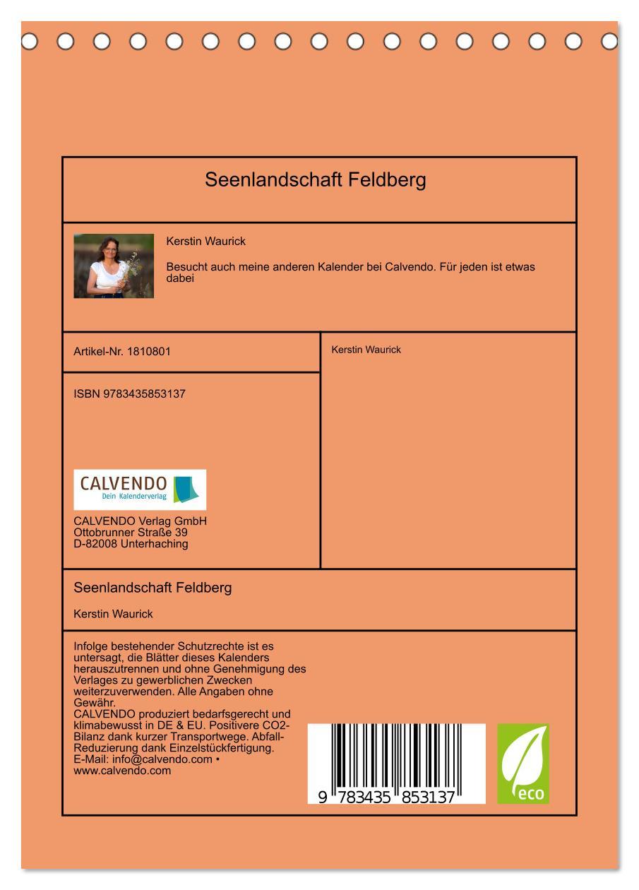 Bild: 9783435853137 | Seenlandschaft Feldberg (Tischkalender 2025 DIN A5 hoch), CALVENDO...