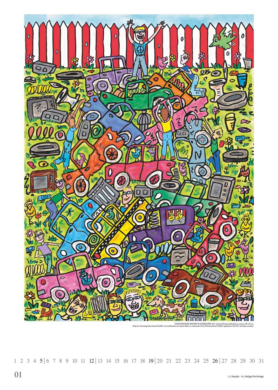 Bild: 4250809653242 | James Rizzi 2025 - Kunst-Kalender - Poster-Kalender - 50x70 | Kalender