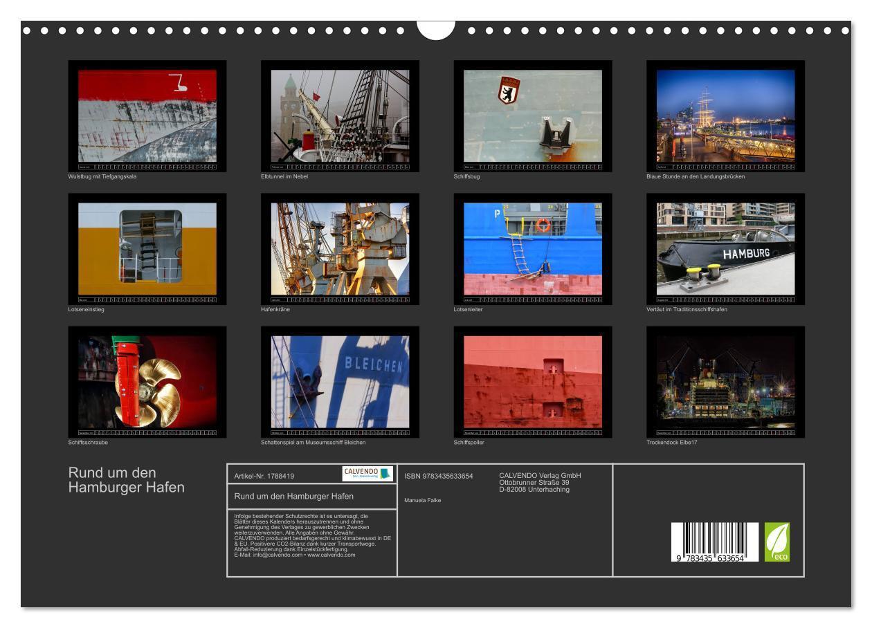 Bild: 9783435633654 | Rund um den Hamburger Hafen (Wandkalender 2025 DIN A3 quer),...