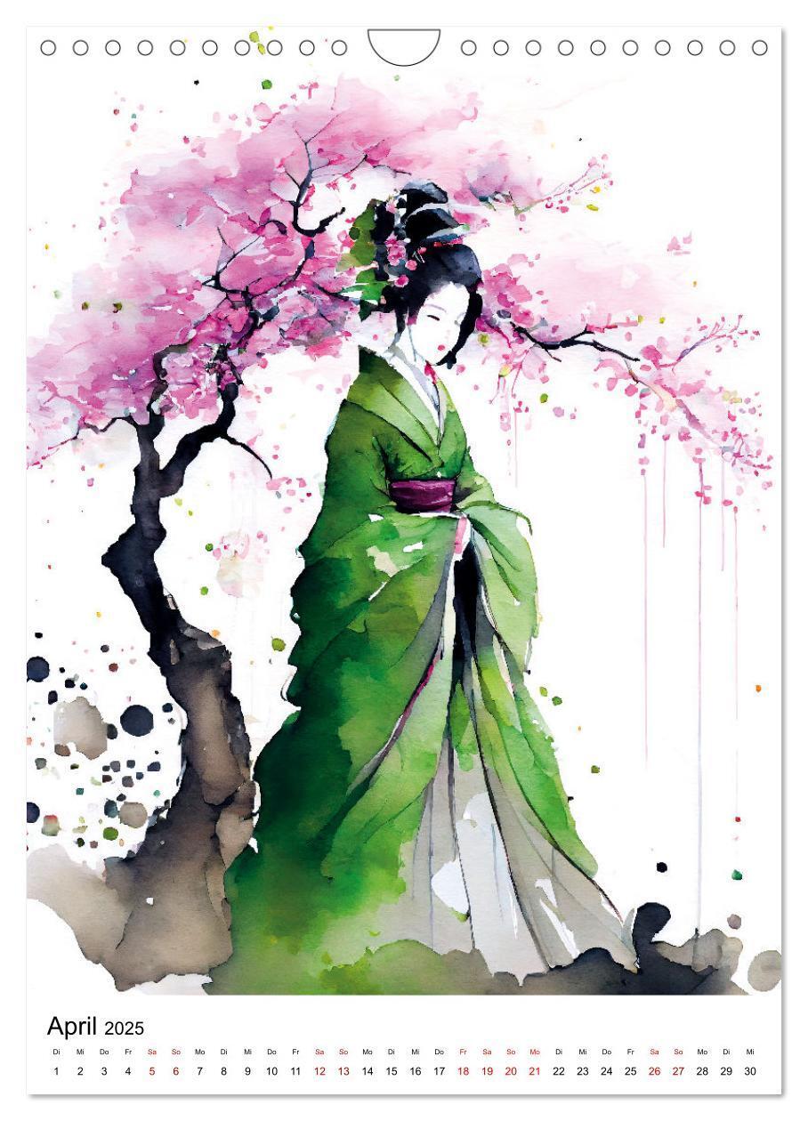 Bild: 9783435885862 | Geisha Aquarelle - Japanische Kulturdamen, Landschaft und Sakura...