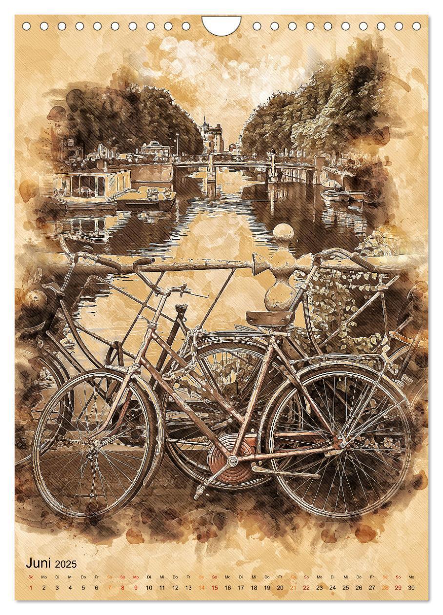 Bild: 9783435930678 | Fahrrad - Retro-Kalender (Wandkalender 2025 DIN A4 hoch), CALVENDO...