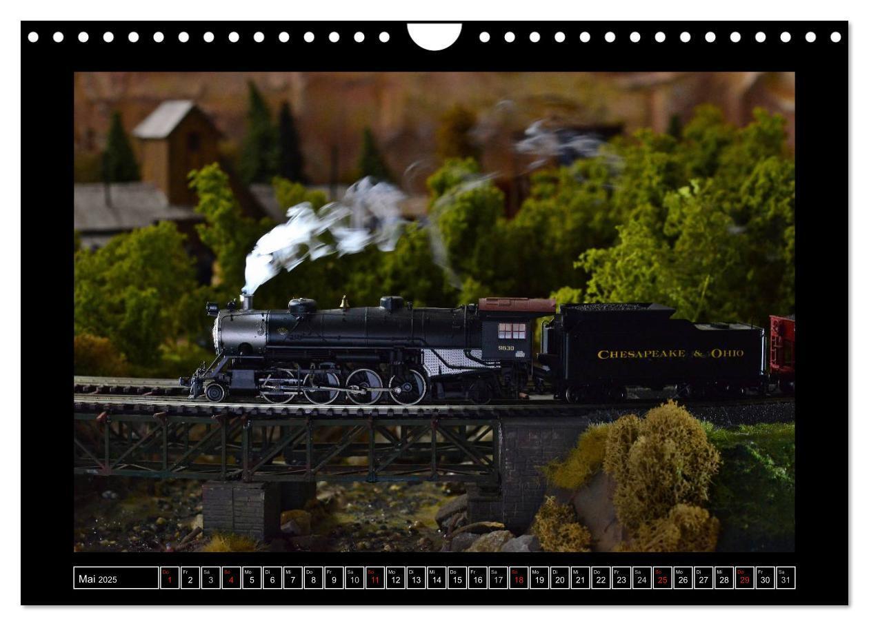 Bild: 9783435760602 | Amerikanische Modelleisenbahnen (Wandkalender 2025 DIN A4 quer),...