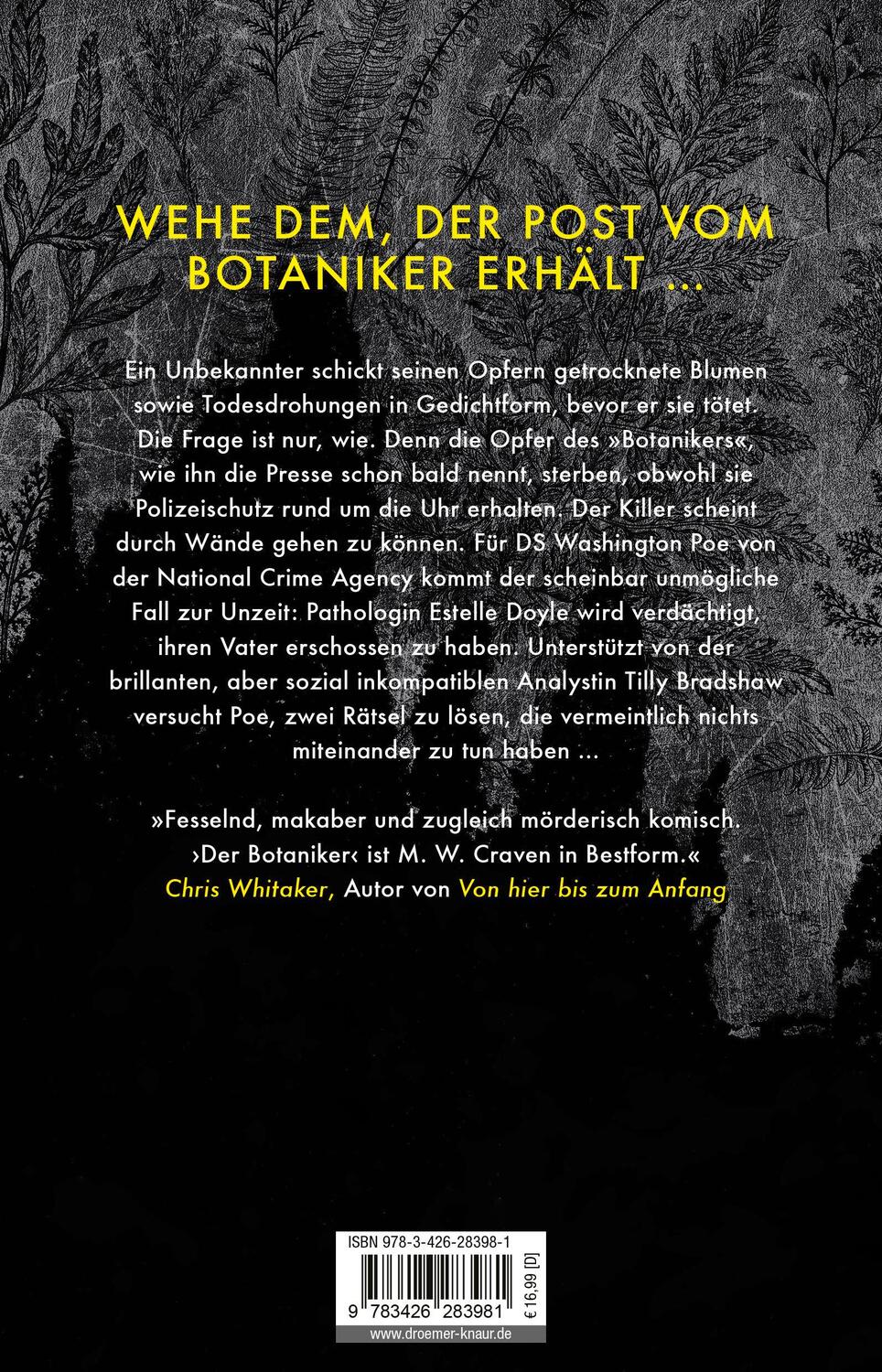 Rückseite: 9783426283981 | Der Botaniker | M. W. Craven | Taschenbuch | 560 S. | Deutsch | 2023