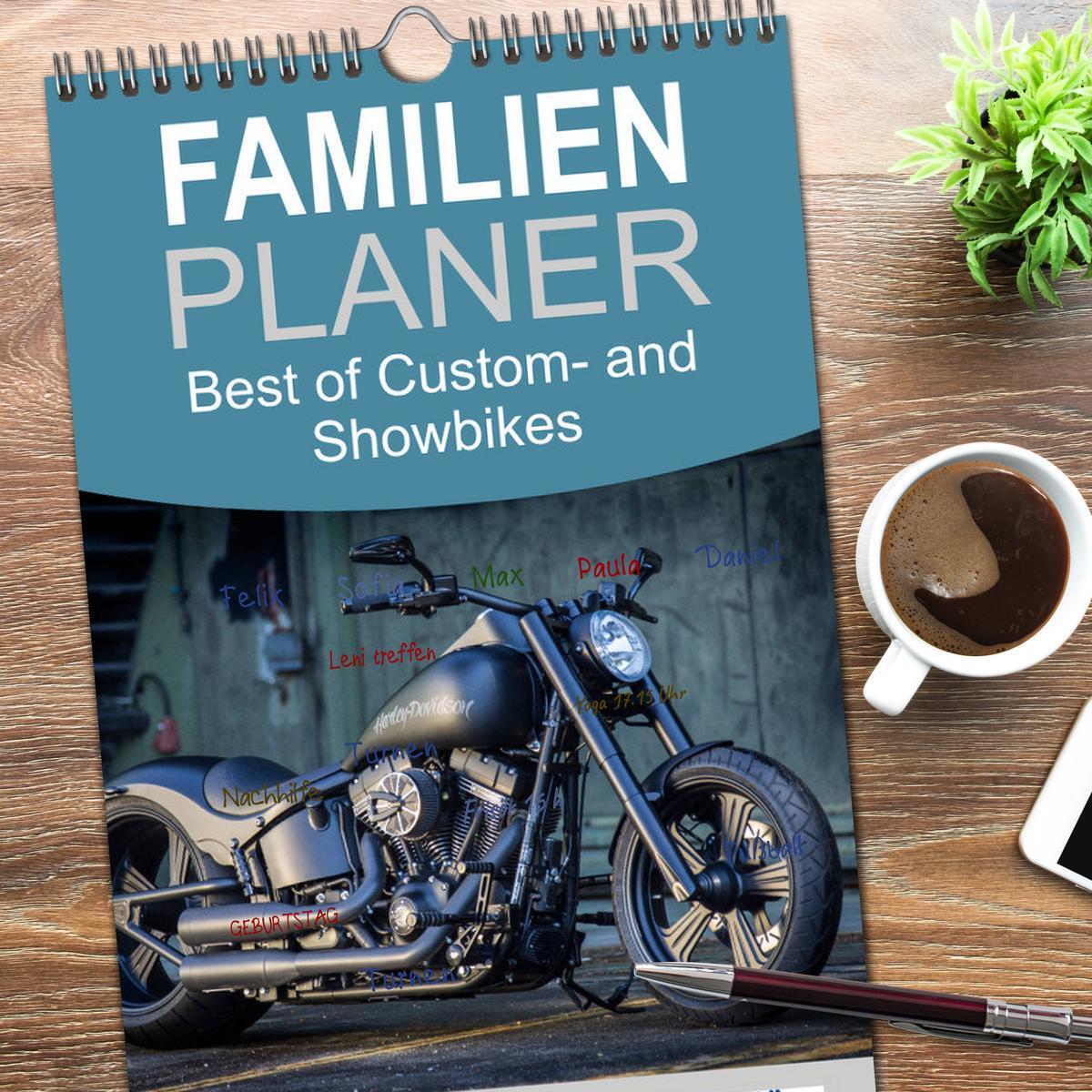 Bild: 9783457113370 | Familienplaner 2025 - Best of Custom- and Showbikes mit 5 Spalten...