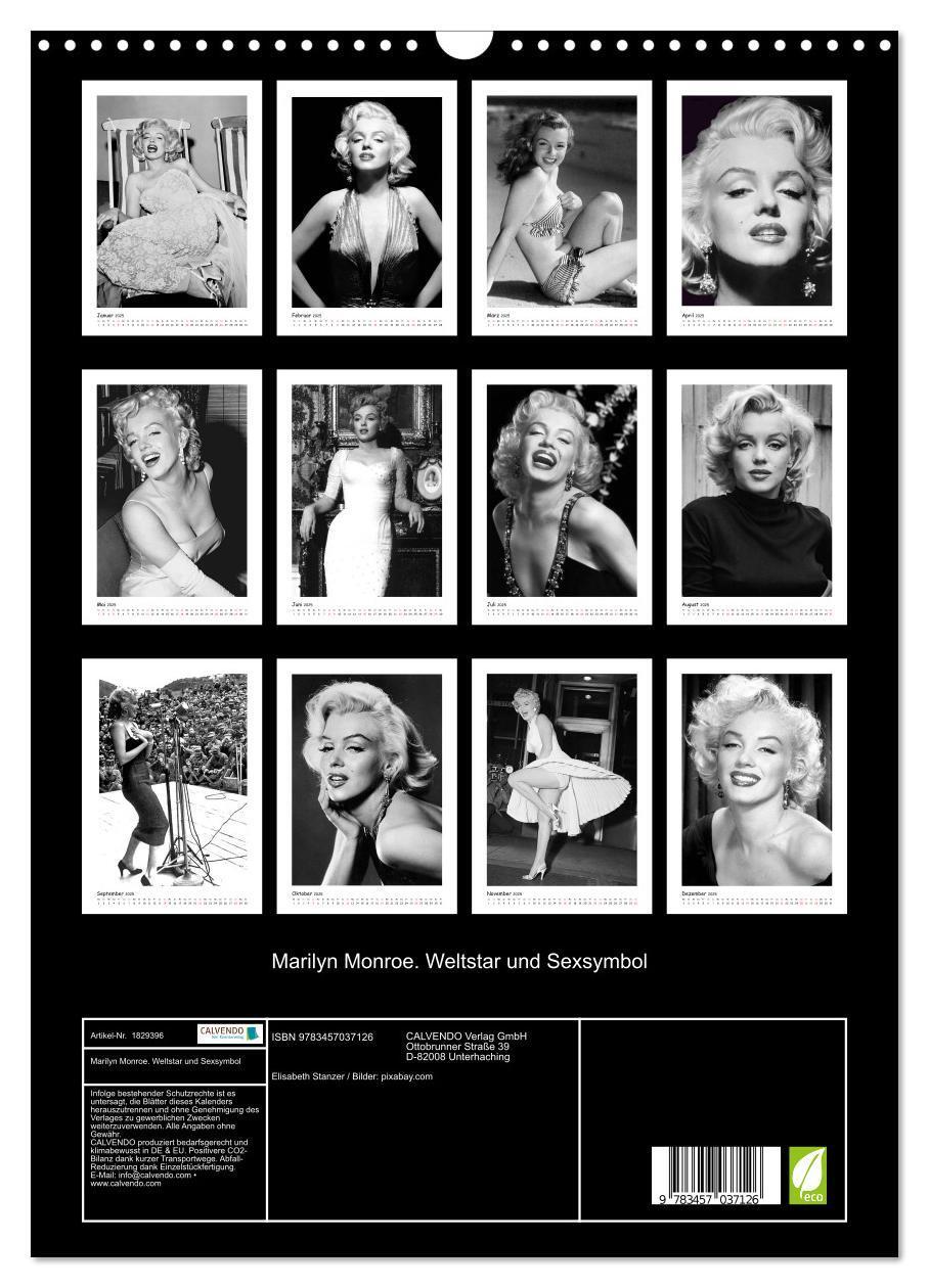 Bild: 9783457037126 | Marilyn Monroe. Weltstar und Sexsymbol (Wandkalender 2025 DIN A3...