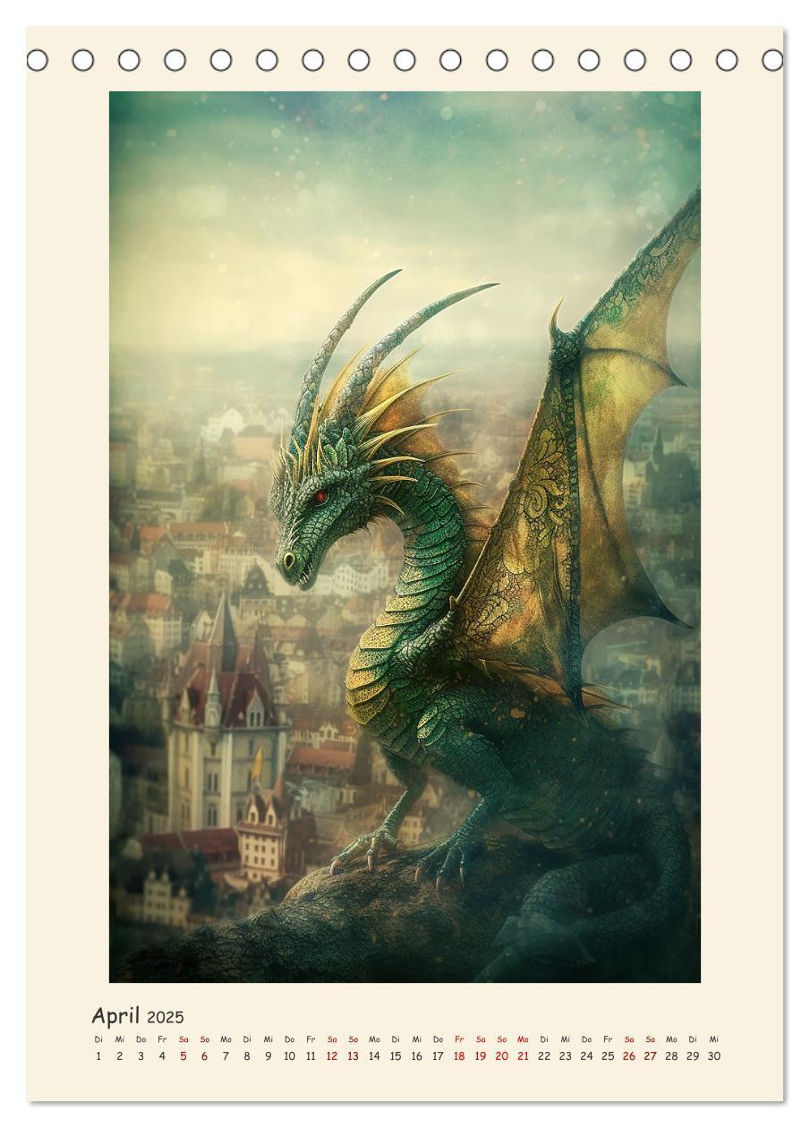 Bild: 9783435858736 | Malerische Drachen (Tischkalender 2025 DIN A5 hoch), CALVENDO...