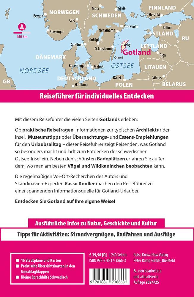 Rückseite: 9783831738663 | Reise Know-How Reiseführer Gotland | Rasso Knoller | Taschenbuch