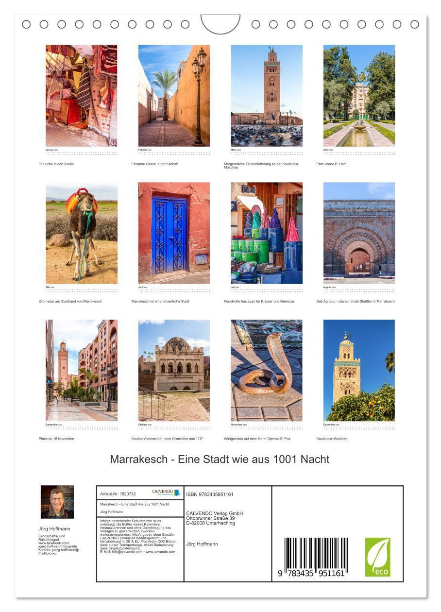 Bild: 9783435951161 | Marrakesch - Eine Stadt wie aus 1001 Nacht (Wandkalender 2025 DIN...