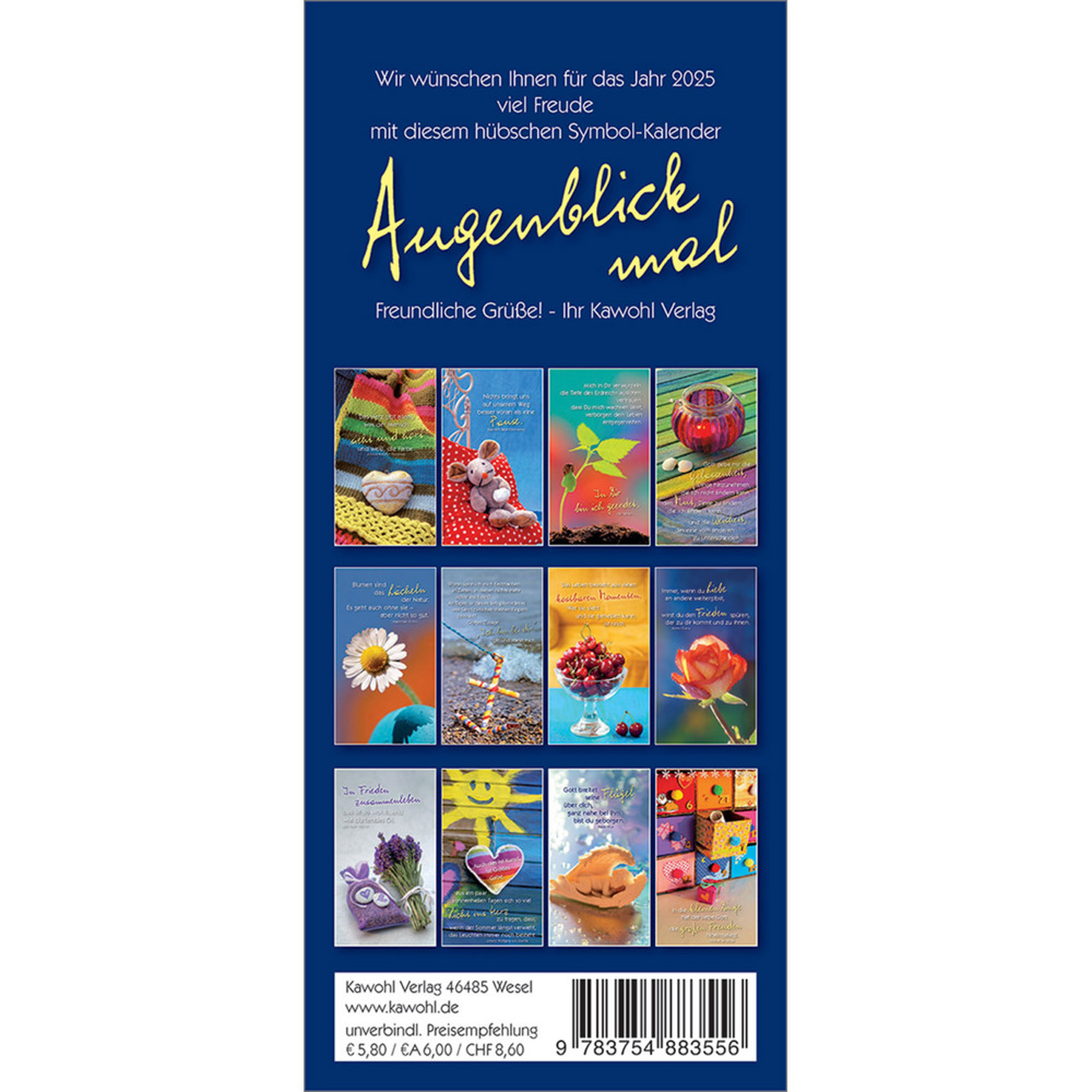 Bild: 9783754883556 | Augenblick mal 2025 | Der (kleine) Symbol-Kalender | Anke Will | 14 S.