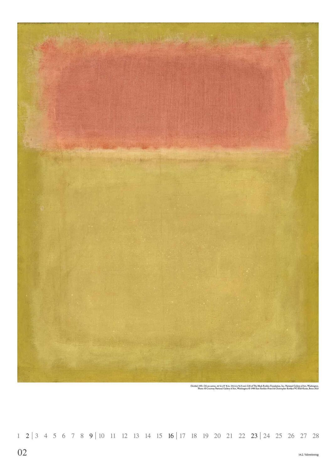 Bild: 4250809653273 | Mark Rothko 2025 - Kunst-Kalender - Poster-Kalender - 50x70 | Kalender