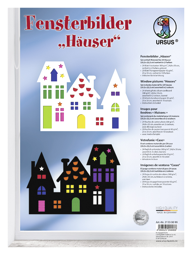 Cover: 4008525244486 | URSUS Fensterbilder "Häuser" | eingeschweißt | 2133-00-99 | Deutsch