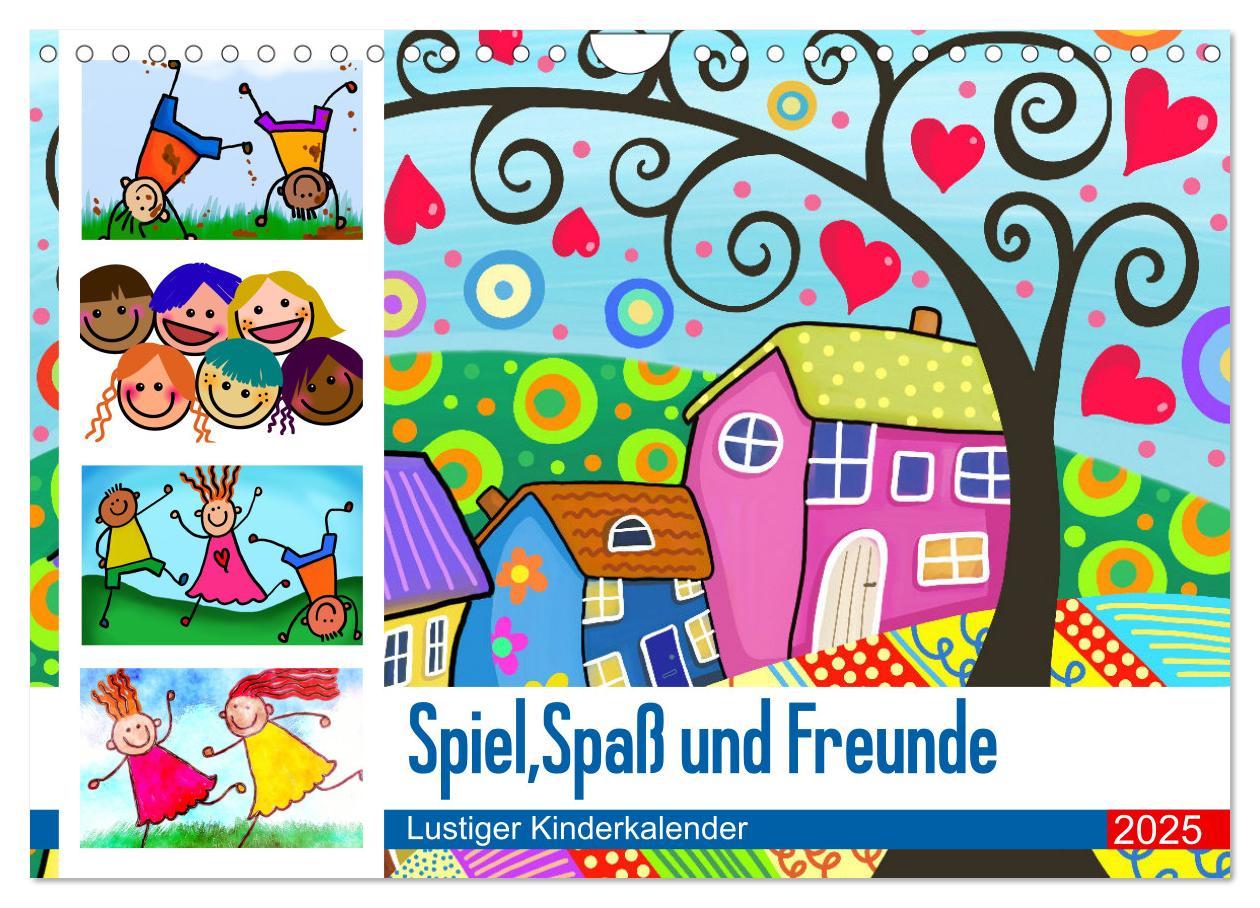 Cover: 9783435044023 | Spiel, Spaß und Freunde. Lustiger Kinderkalender (Wandkalender 2025...