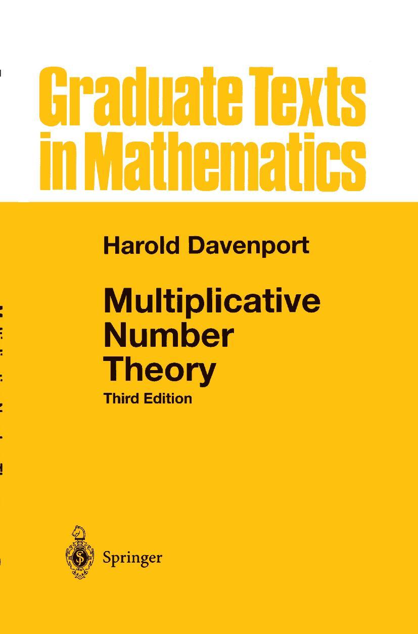 Cover: 9780387950976 | Multiplicative Number Theory | Harold Davenport | Buch | xiv | 2000