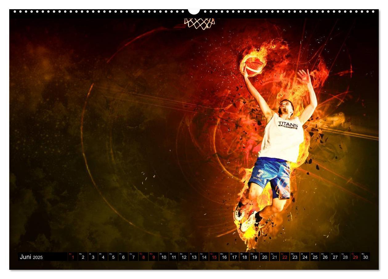 Bild: 9783435615957 | Basketball Fantasiewelten (Wandkalender 2025 DIN A2 quer), CALVENDO...