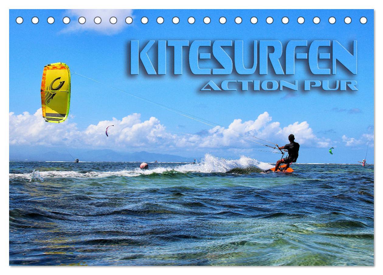 Cover: 9783435325771 | Kitesurfen - Action pur (Tischkalender 2025 DIN A5 quer), CALVENDO...