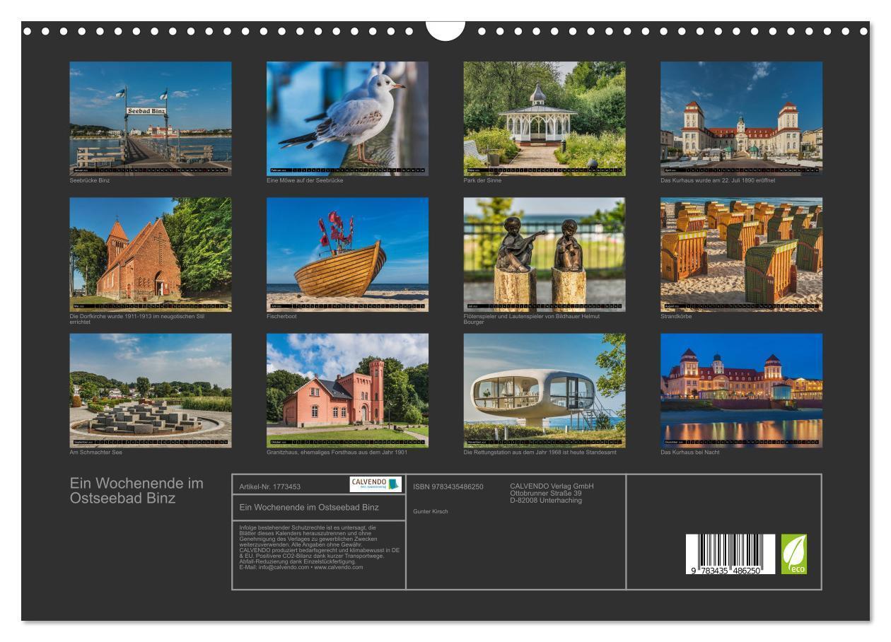 Bild: 9783435486250 | Ein Wochenende im Ostseebad Binz (Wandkalender 2025 DIN A3 quer),...