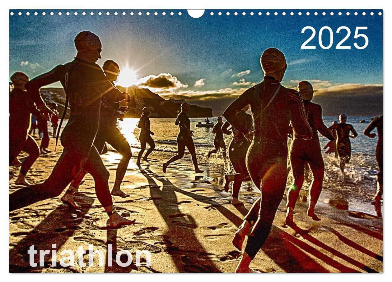 Cover: 9783435507375 | TRIATHLON 2025 (Wandkalender 2025 DIN A3 quer), CALVENDO...